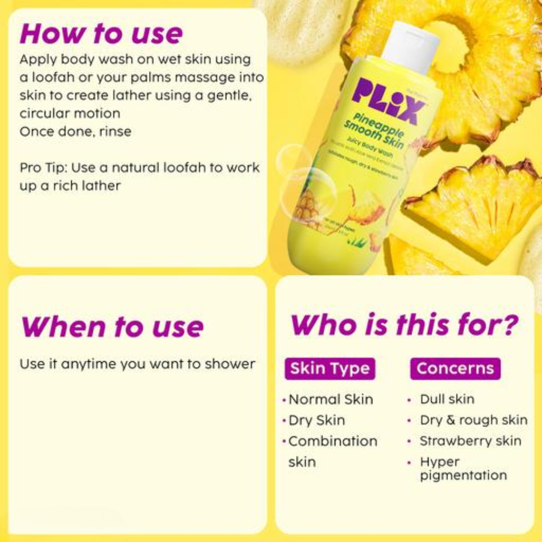 Plix Exfoliating Body Wash (Tan Removal & Instant Brightening)
