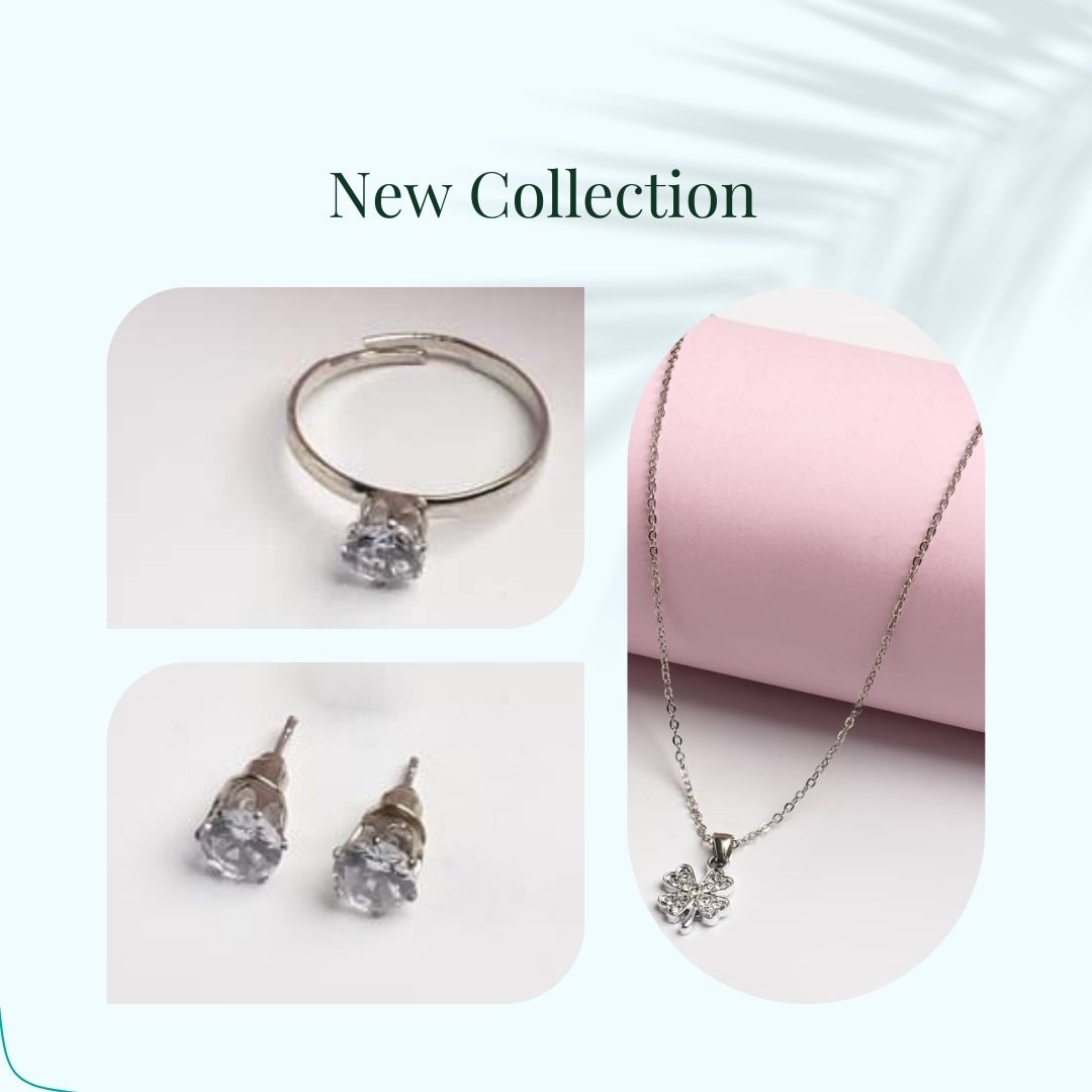 πΈ Blooming Beauty - 6PCS Silver Jewelry Set for Timeless Elegance πΈ