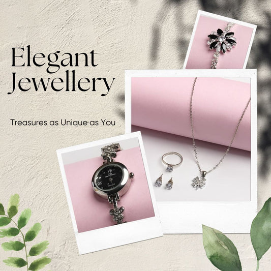 πΈ Blooming Beauty - 6PCS Silver Jewelry Set for Timeless Elegance πΈ