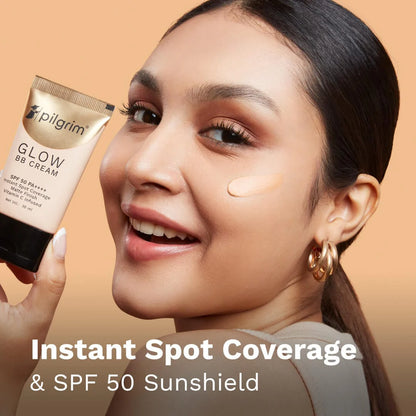 Glow BB Cream by Pilgrim with SPF 50+ (Coverage, Protection & Glow)