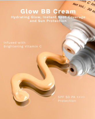 Glow BB Cream by Pilgrim with SPF 50+ (Coverage, Protection & Glow)