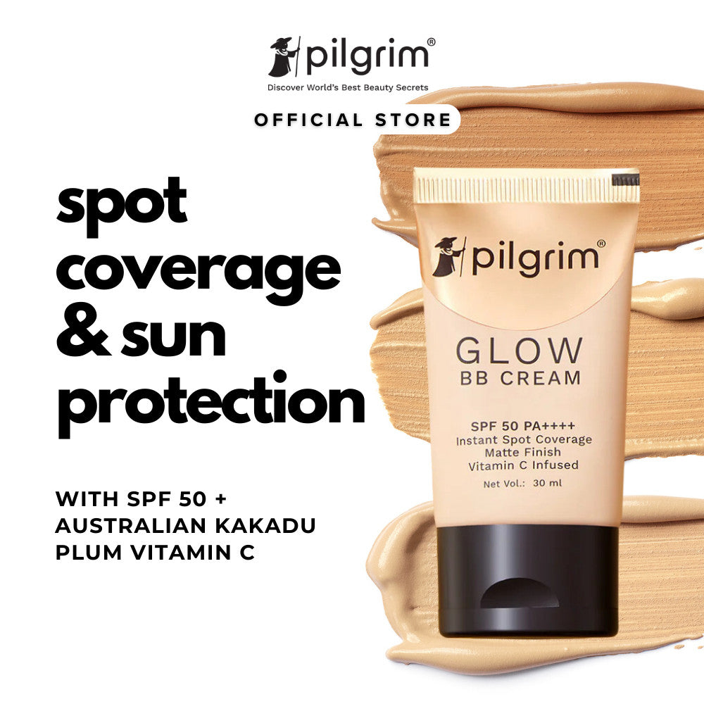 Glow BB Cream by Pilgrim with SPF 50+ (Coverage, Protection & Glow)
